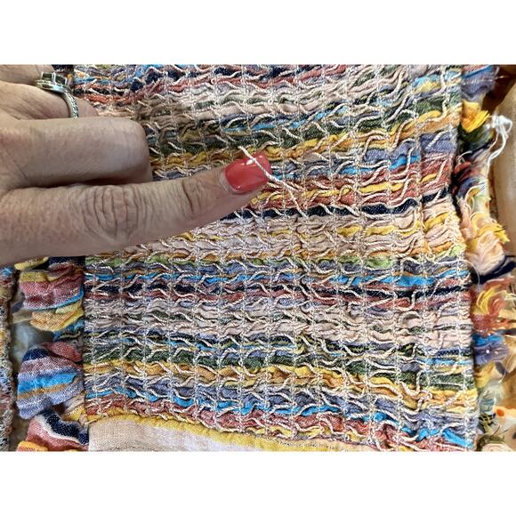 Anthropologie PILCRO Multi Stripe Strapless Smock Tube Top Size Small S FESTIVAL - Picture 8 of 9